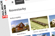Snímek webových stránek Projekce staveb